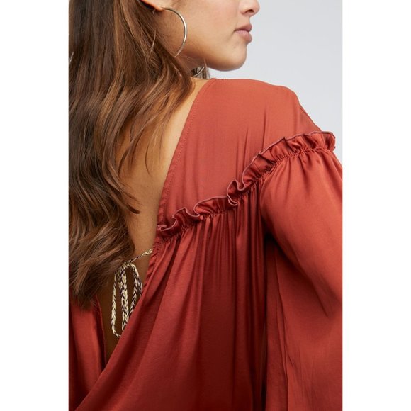 🎉LAST CHANCE🎉 NWT Free People She's A Natural Bodysuit / Cherry - Picture 5 of 7